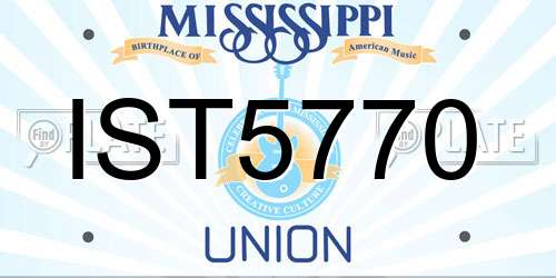 IST5770 Mississippi License Plate