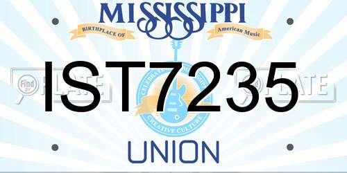 IST7235 Mississippi License Plate