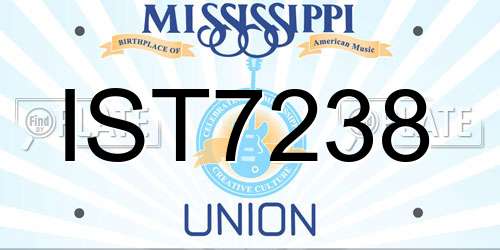 IST7238 Mississippi License Plate