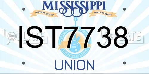IST7738 Mississippi License Plate