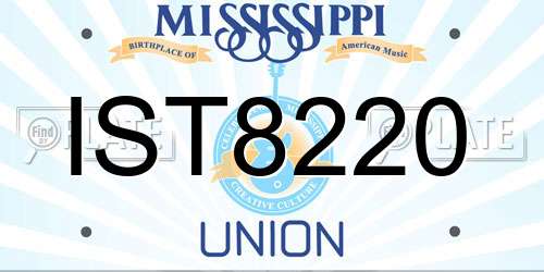 IST8220 Mississippi License Plate