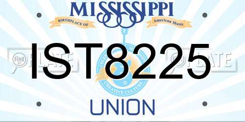 IST8225 Mississippi License Plate
