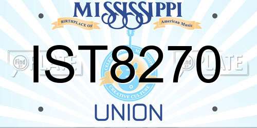 IST8270 Mississippi License Plate