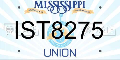 IST8275 Mississippi License Plate