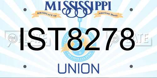IST8278 Mississippi License Plate