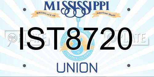 IST8720 Mississippi License Plate