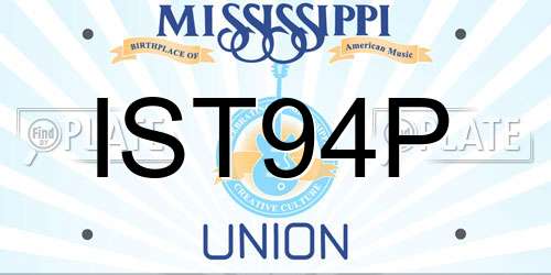 IST94P Mississippi License Plate