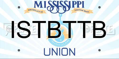 ISTBTTB Mississippi License Plate