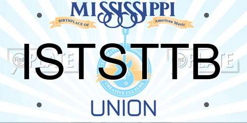ISTSTTB Mississippi License Plate