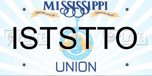 ISTSTTO Mississippi License Plate