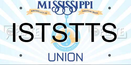 ISTSTTS Mississippi License Plate