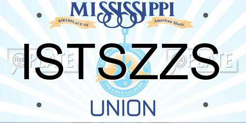 ISTSZZS Mississippi License Plate