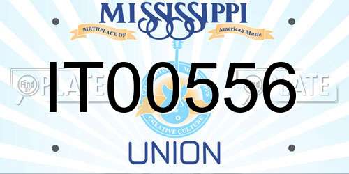 IT00556 Mississippi License Plate