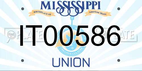 IT00586 Mississippi License Plate