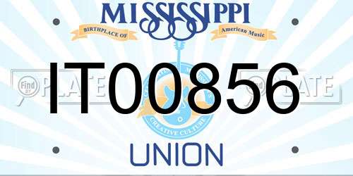 IT00856 Mississippi License Plate