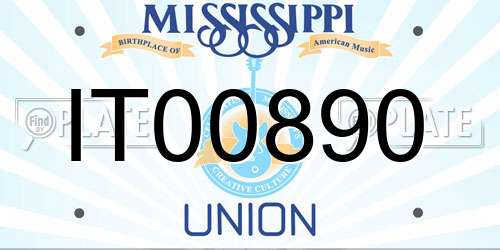 IT00890 Mississippi License Plate