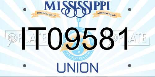 IT09581 Mississippi License Plate