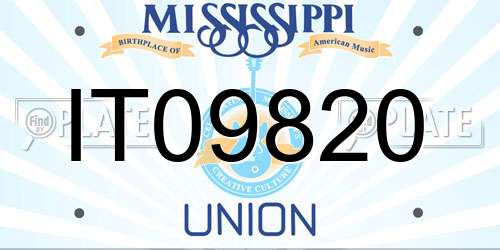 IT09820 Mississippi License Plate