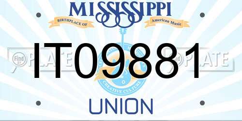 IT09881 Mississippi License Plate