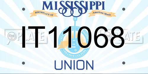 IT11068 Mississippi License Plate