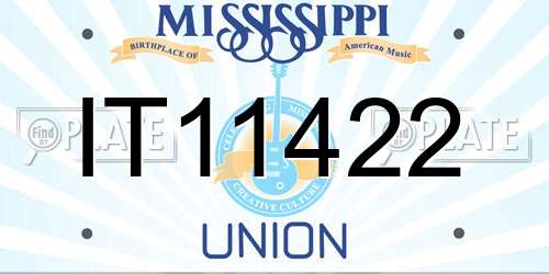 IT11422 Mississippi License Plate