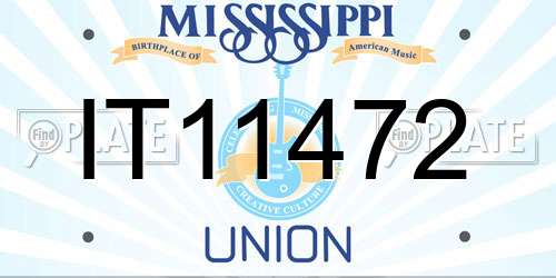 IT11472 Mississippi License Plate