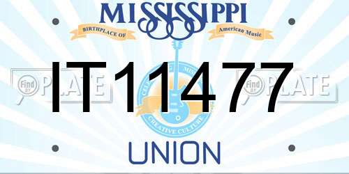 IT11477 Mississippi License Plate