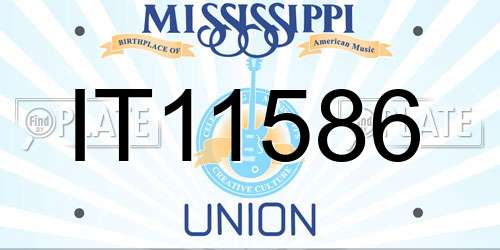 IT11586 Mississippi License Plate