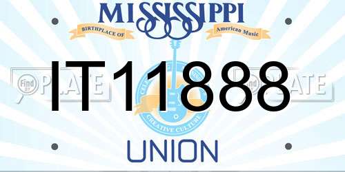 IT11888 Mississippi License Plate