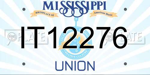 IT12276 Mississippi License Plate