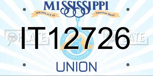 IT12726 Mississippi License Plate