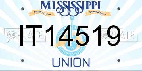 IT14519 Mississippi License Plate