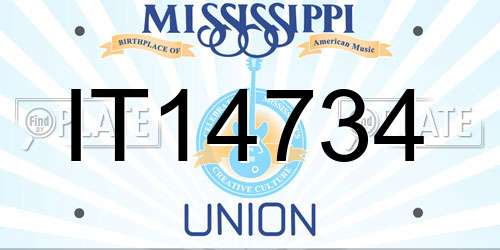 IT14734 Mississippi License Plate