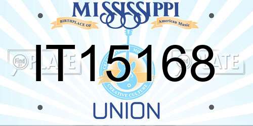 IT15168 Mississippi License Plate