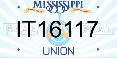 IT16117 Mississippi License Plate