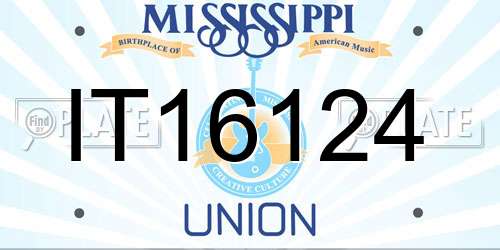IT16124 Mississippi License Plate