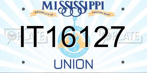 IT16127 Mississippi License Plate