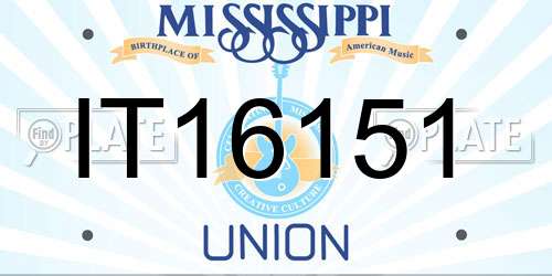 IT16151 Mississippi License Plate