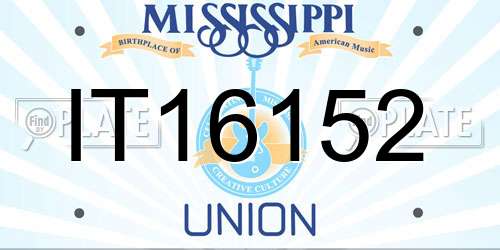 IT16152 Mississippi License Plate