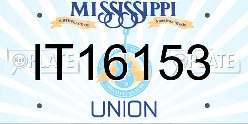 IT16153 Mississippi License Plate