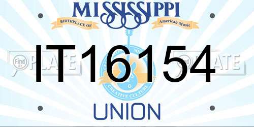 IT16154 Mississippi License Plate