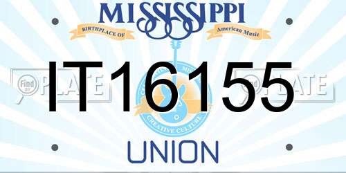 IT16155 Mississippi License Plate