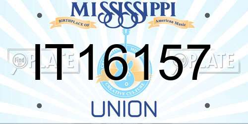 IT16157 Mississippi License Plate