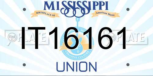 IT16161 Mississippi License Plate
