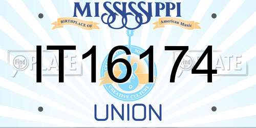IT16174 Mississippi License Plate