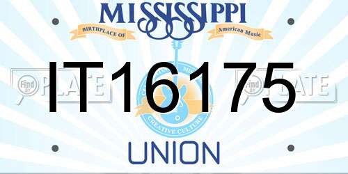 IT16175 Mississippi License Plate