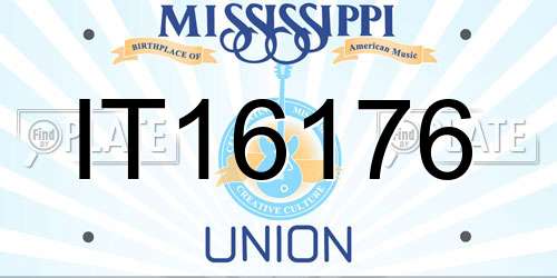 IT16176 Mississippi License Plate