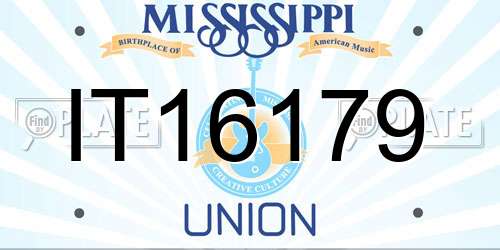 IT16179 Mississippi License Plate