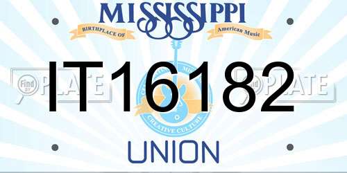 IT16182 Mississippi License Plate