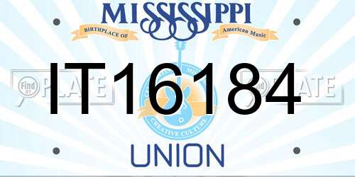 IT16184 Mississippi License Plate